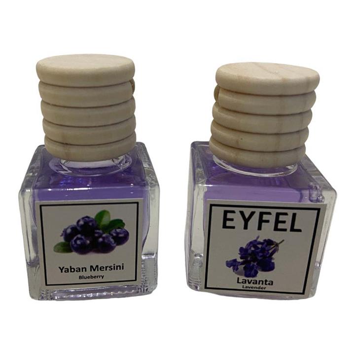 خوشبوکننده هوای خودرو ایفل مدل بلوبری و لوندر کد Lavender-Blueberry حجم 10 میلی‌لیتر بسته 2 عددی